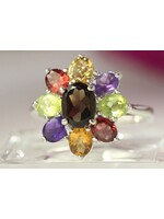 Ring with multi gemstones