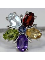 Ring bezet met  edelstenen