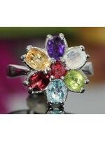 Bague sertie de pierres naturelles