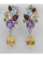 Boucles d'oreilles avec pierres précieuses