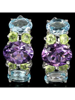 Boucles d'oreilles avec pierres précieuses