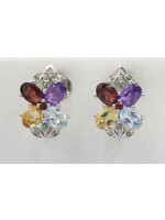 Boucles d'oreilles avec pierres précieuses