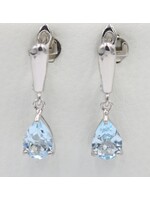 Boucles d'oreilles avec Topaze Bleue