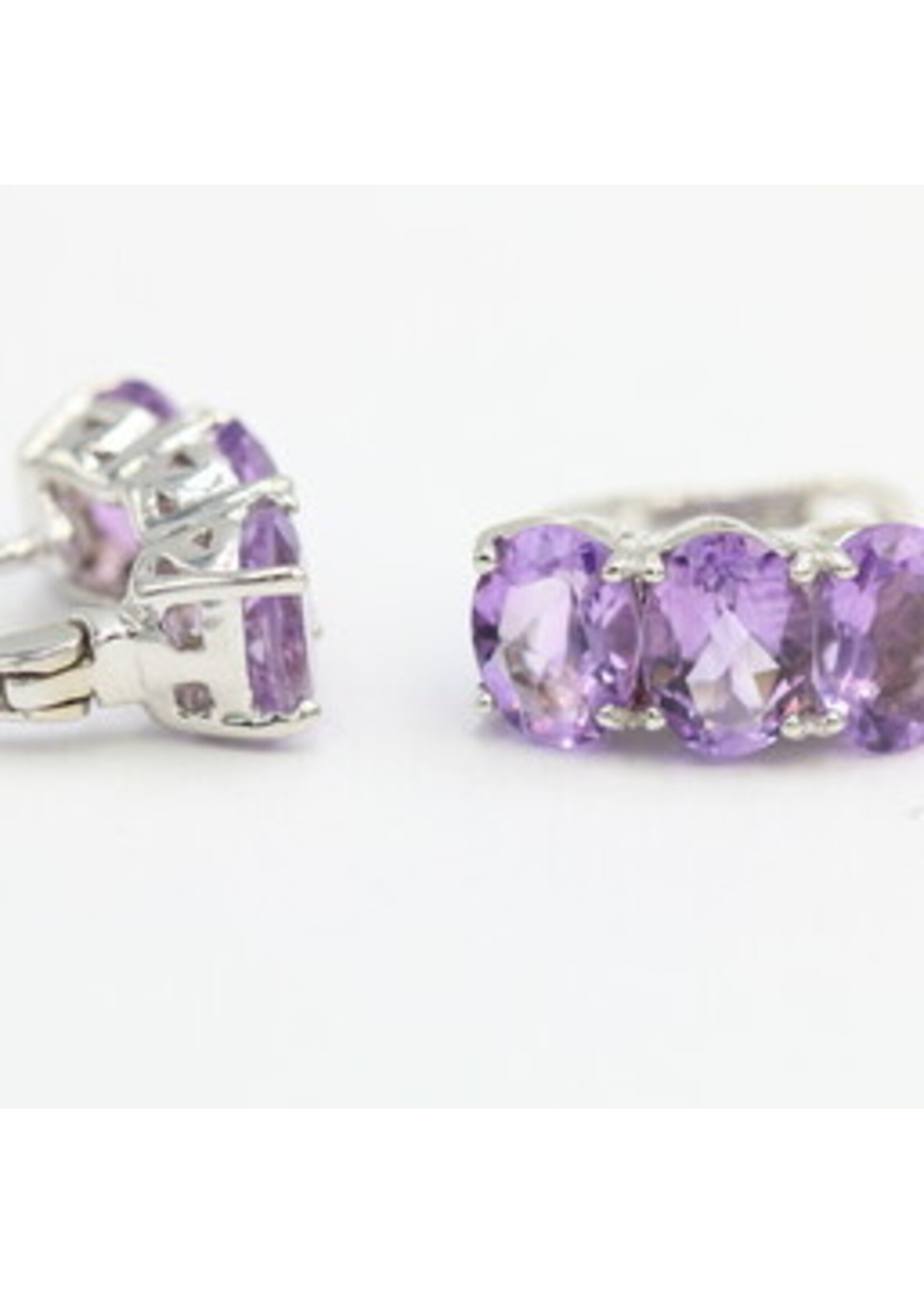 Earrings set with Amethysts