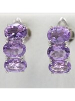 Earrings set with Amethysts