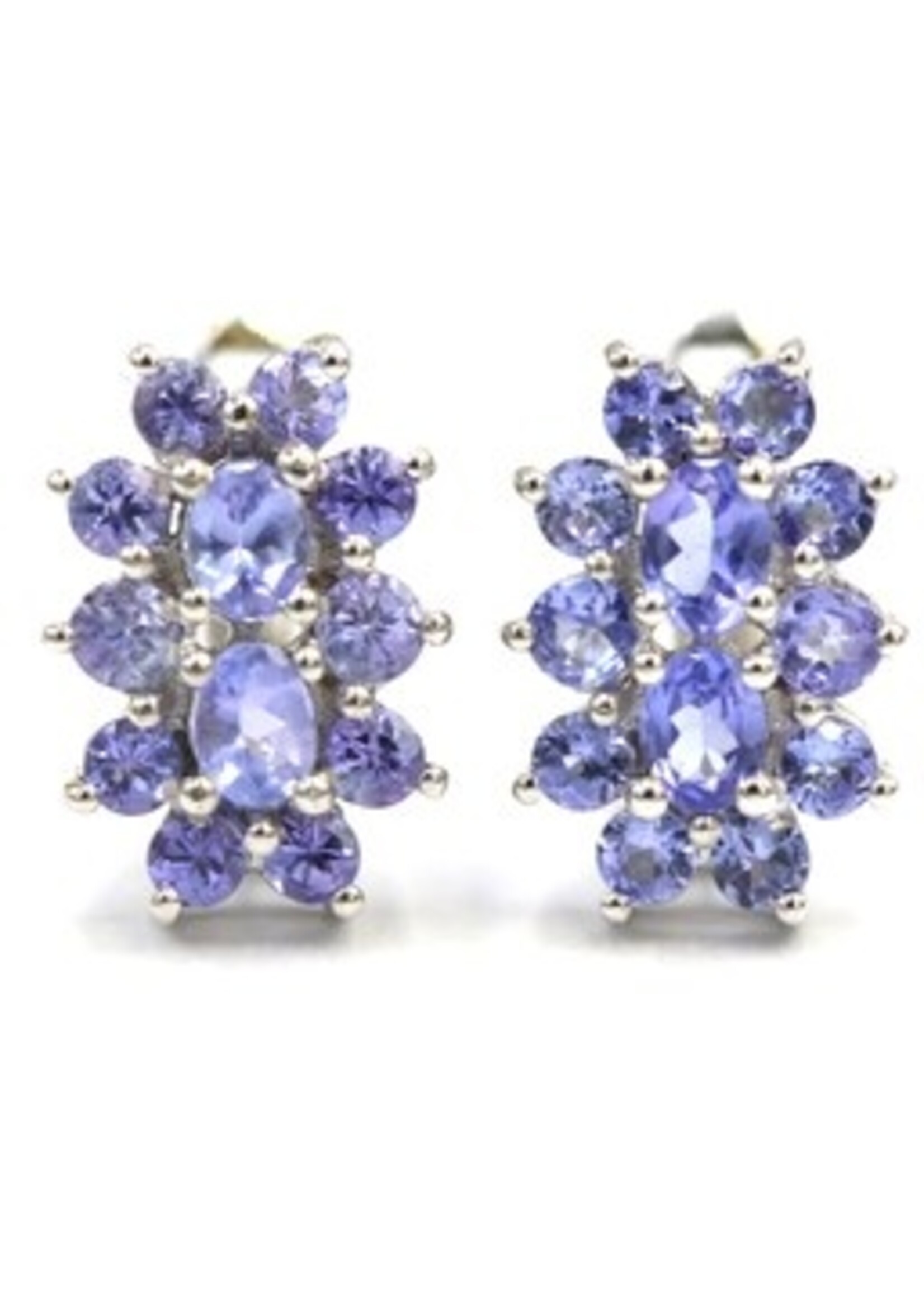 Earrings with Tanzanites