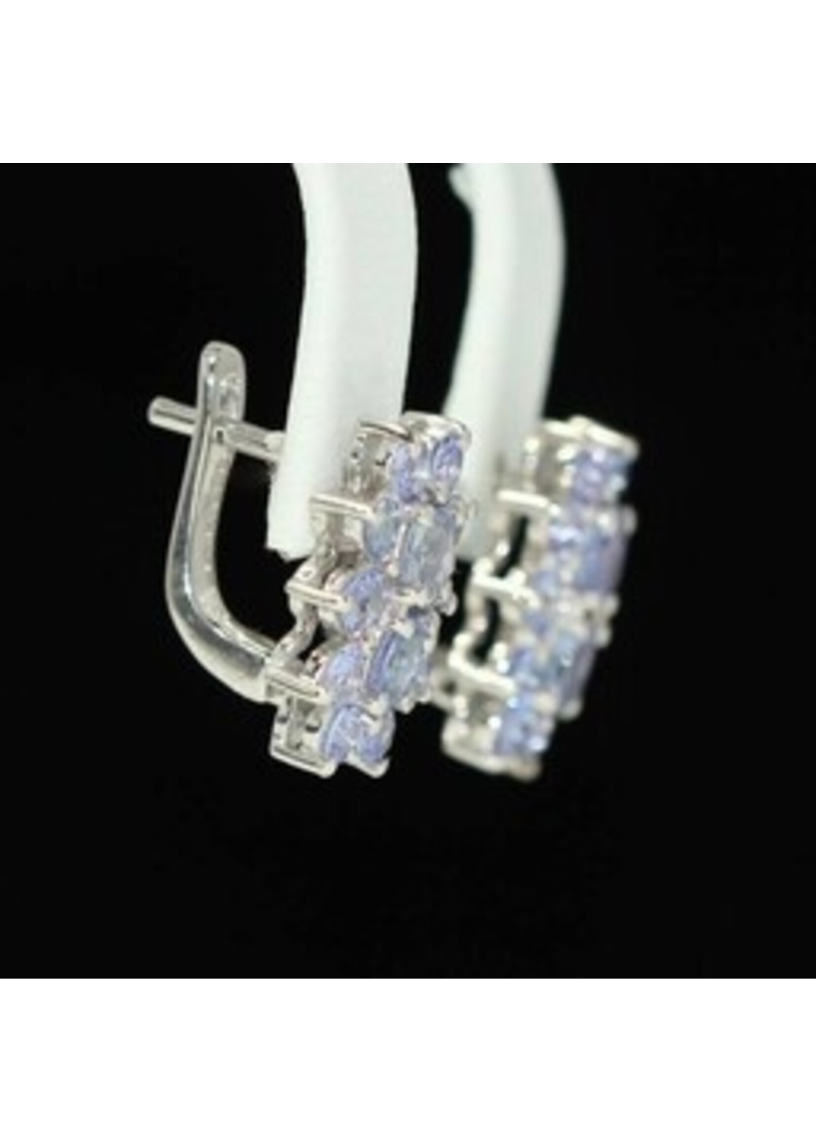 Earrings with Tanzanites