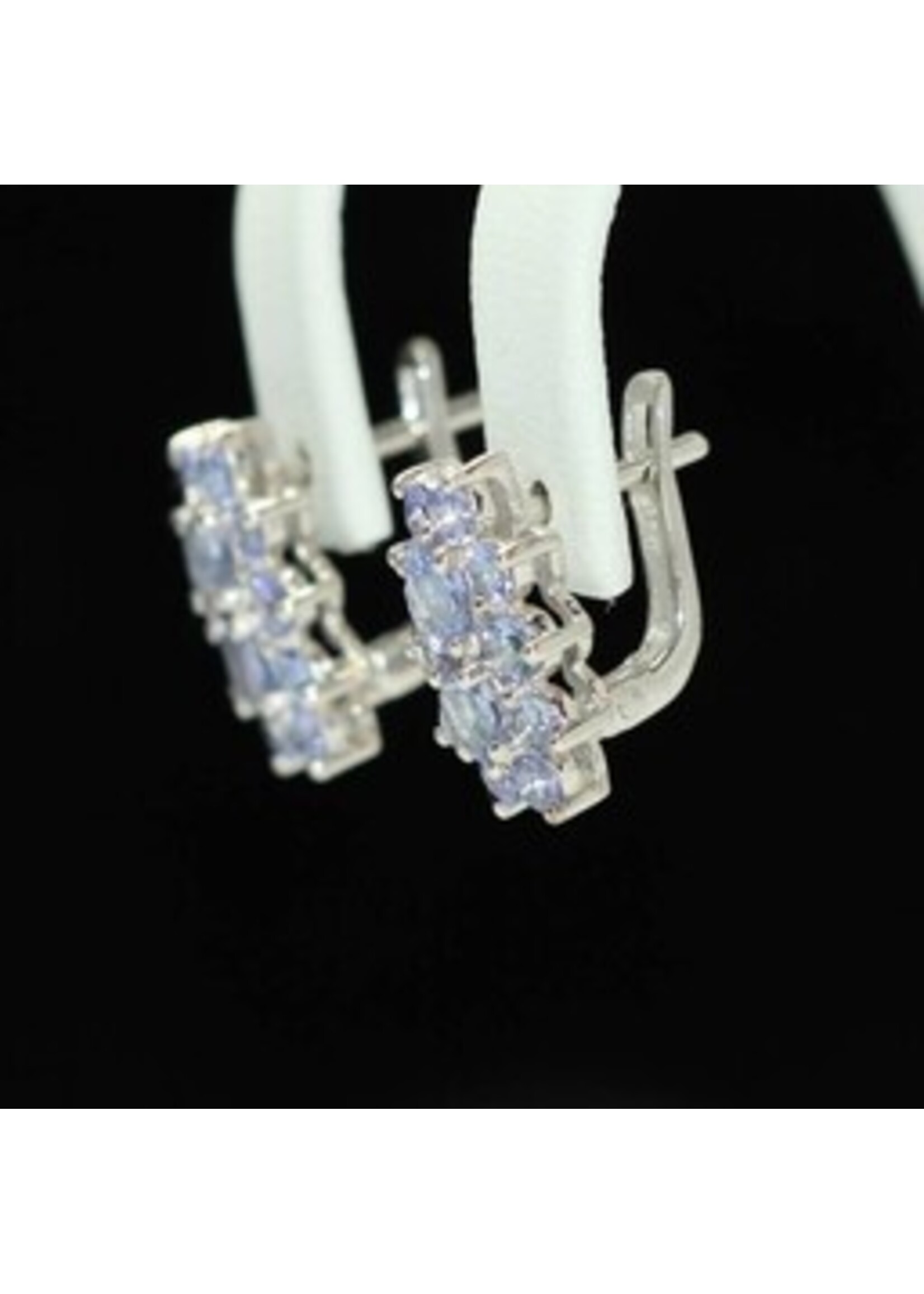Earrings with Tanzanites