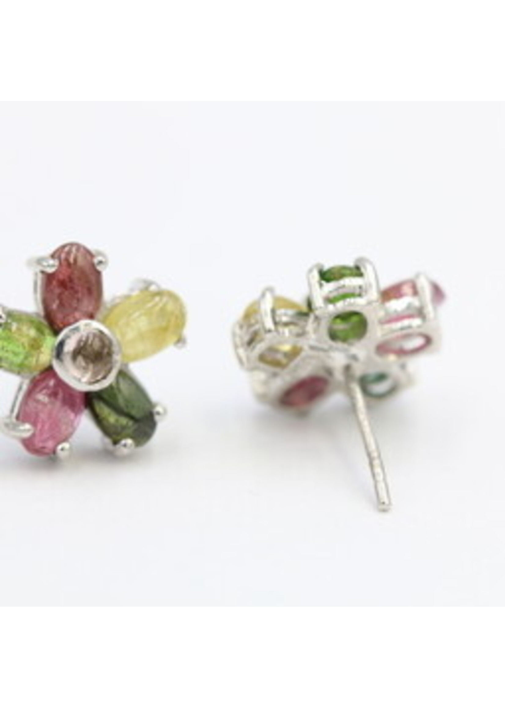 Earings set with natural Tourmaline