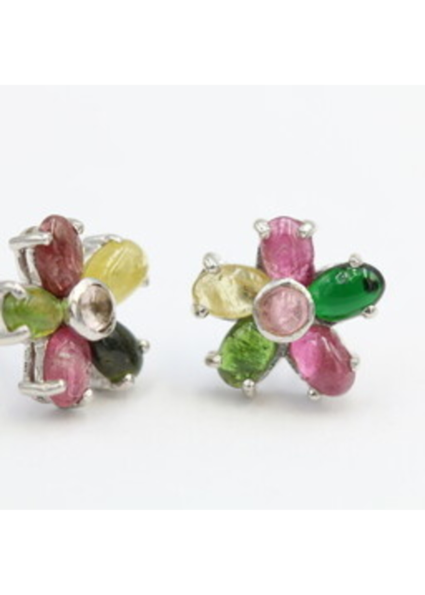 Earings set with natural Tourmaline