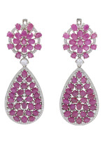 Earrings with rubies