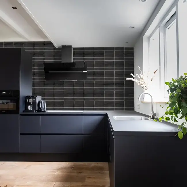 PLAK® Zelfklevende steenstrips - Giusto Nero 23x29 cm