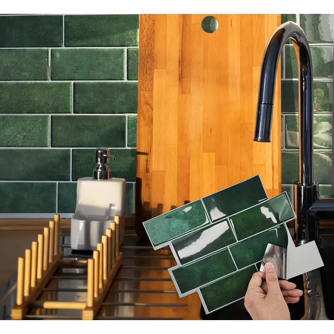 PLAK® Zelfklevende steenstrips - Matonne Verde 21x29 cm