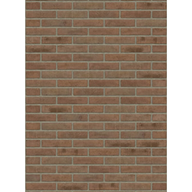 Maasbruin baksteenstrip VB/WF 21x5 cm - per m2