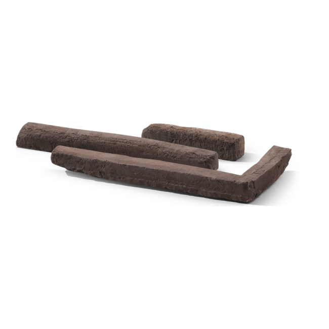 Langformaat steenstrip Antique Dark brown LF 40x4 cm