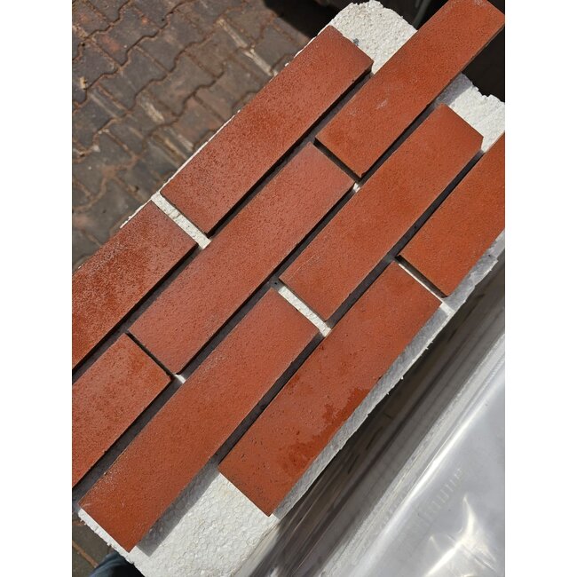 Rood baksteenstrip SP/WF 21x5 cm  - per 0.5 m²