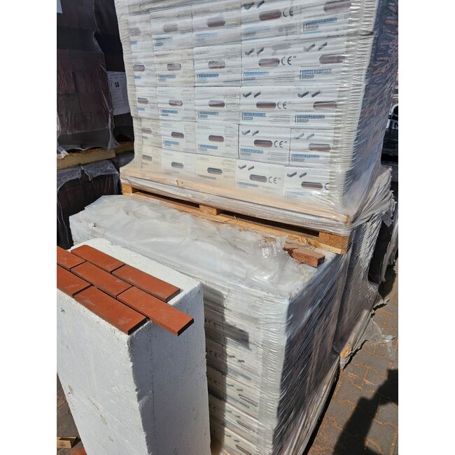 Rood baksteenstrip SP/WF 21x5 cm  - per 0.5 m²