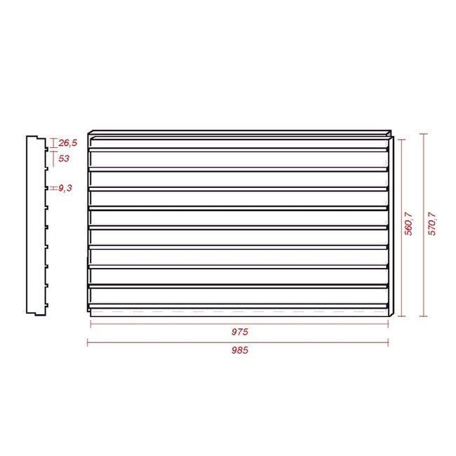Steenstrip isolatie 40mm EPS (1.25 RD)