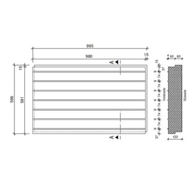 Steenstrip isolatie 40mm EPS (1.25 RD)