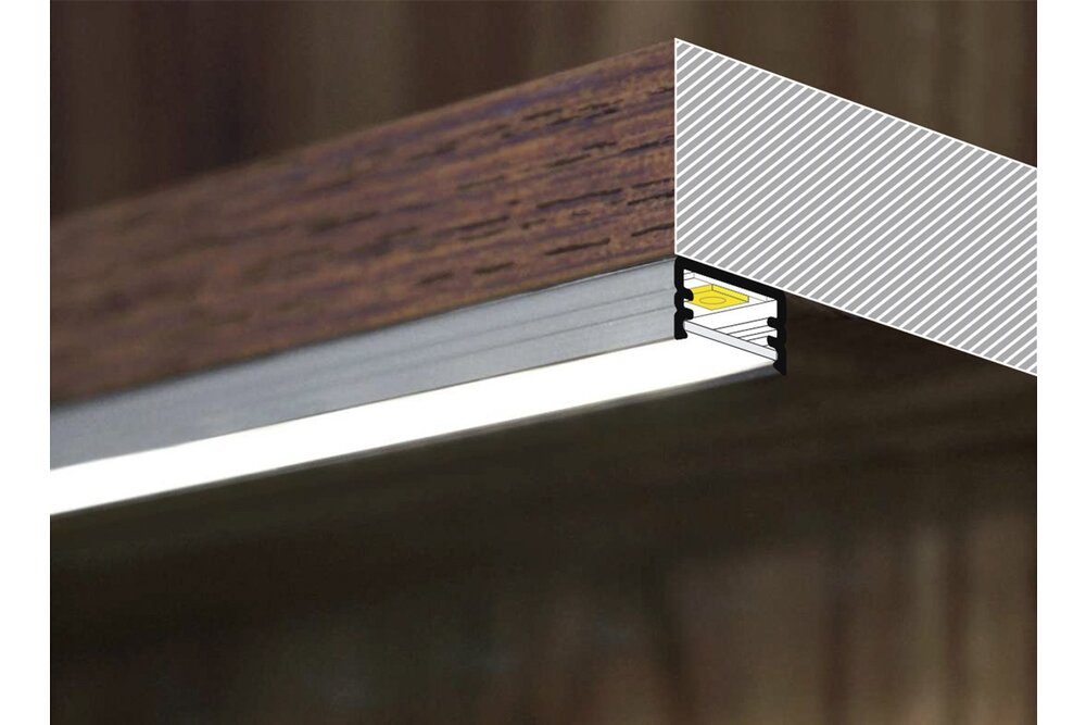 CONTOUR 8mm Led-Profil Aufputz 1m-2m