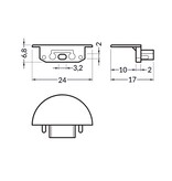 Endkappen für LED-Profil LINEA10 Zweier-Set