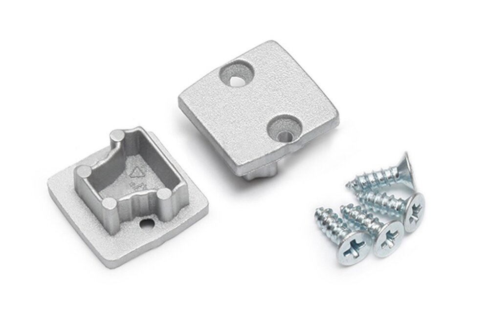 Endkappen für LED-Profil STEPON12 Zweier-Set, mit oder ohne Kabelloch
