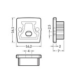 Endkappen für LED-Profil STEPON12 Zweier-Set, mit oder ohne Kabelloch