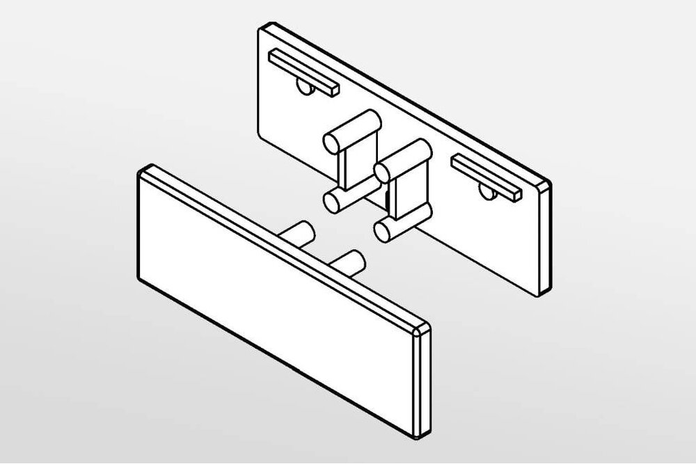 Endkappen für AMBI LED-Profil Zweier-Set, mit oder ohne Kabelloch