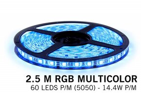 RGB-LED-Streifen 2,5 Meter, 60 LEDs pro Meter, Typ 5050 12V