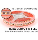 RGBW ULTRA LED-Streifen 60 - 84 LED/m, 4 IN 1 LED | 2.5M, 5M, 10M | 12V/24V