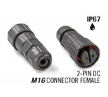 M16 zweipoliger IP67 wasserdichter Stecker-Buchse