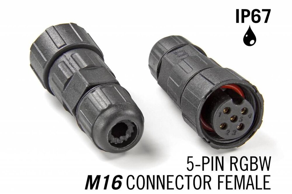 M16 fünfpoliger IP67 wasserdichter Stecker Buchse