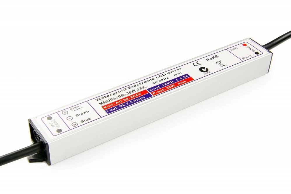 Wasserdichtes Netzteil DC 12V 30Watt 2,5Amp