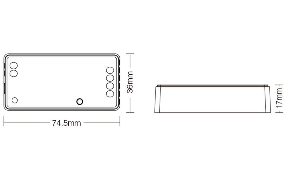 MiLight RF LED-Streifen-Dimmer-Controller mit RF-Fernbedienung 12A
