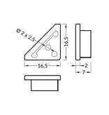 Endkappen ANGLE12, Zweier-Set