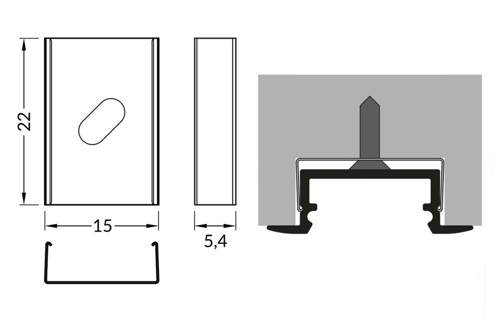 Halter Typ `S` Flexibel Inox