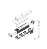 NOVA RS 20mm versenktes Led-Profil 1m-2m