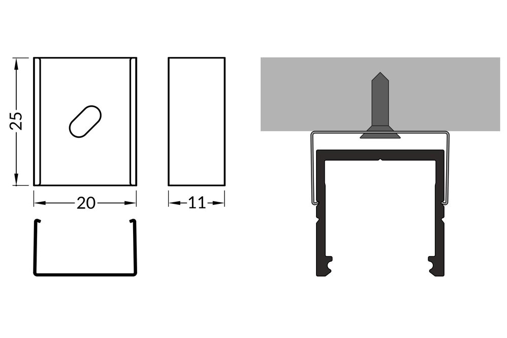 Halter Typ U4 Flexibel Inox