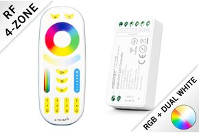 MiLight RF RGB Colour+Dual White (CT) Controller *Neu* mit RF-Fernbedienung | 12-24 Volt 12A