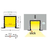 NOVA RS 16mm Led Profil Versenkt 1m-2m