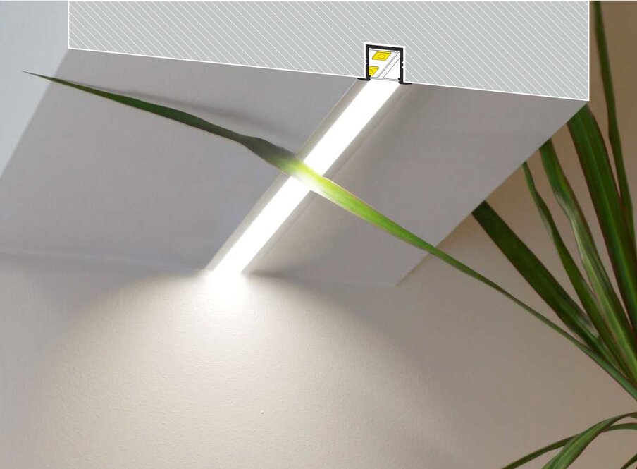 NOVA RS 16mm Led Profil Versenkt 1m-2m