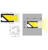 Abdeckung C1 in 1m oder 2m Länge für PICO LED Profil