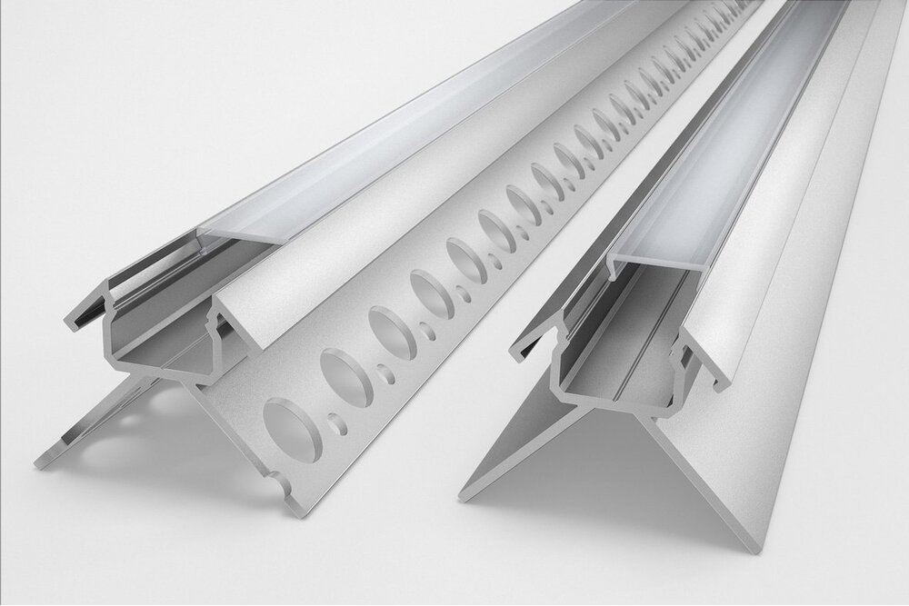 EDGE TS270 12mm versenktes Led-Profil für Fliesen und Stuck