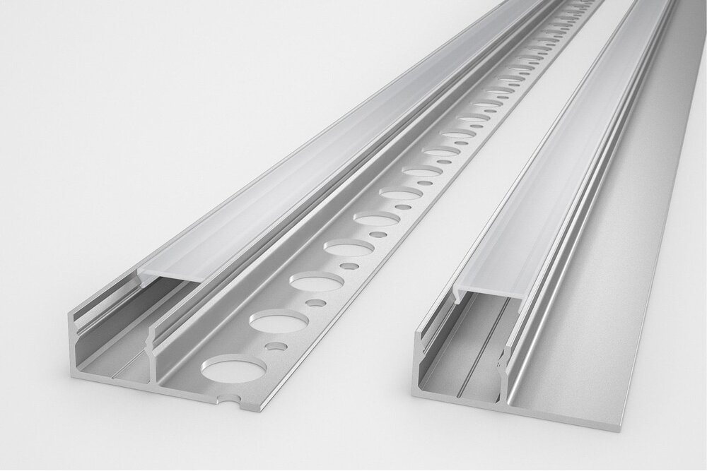 EDGE TS180 12mm versenktes Led Profil für Fliesen und Stuck