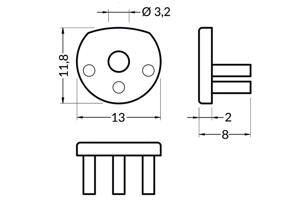 ROTO8 Endkappen, 2er-Satz