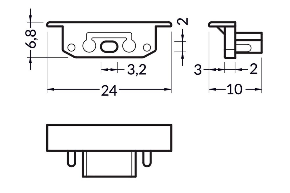 Endkappen für LED-Profil LINEA10 Zweiteiliges Set
