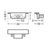 Endkappen für LED-Profil LINEA10 Zweiteiliges Set