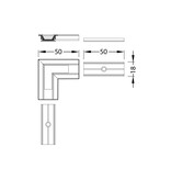 90°-Winkelverbinder für Linea10-LED-Profil