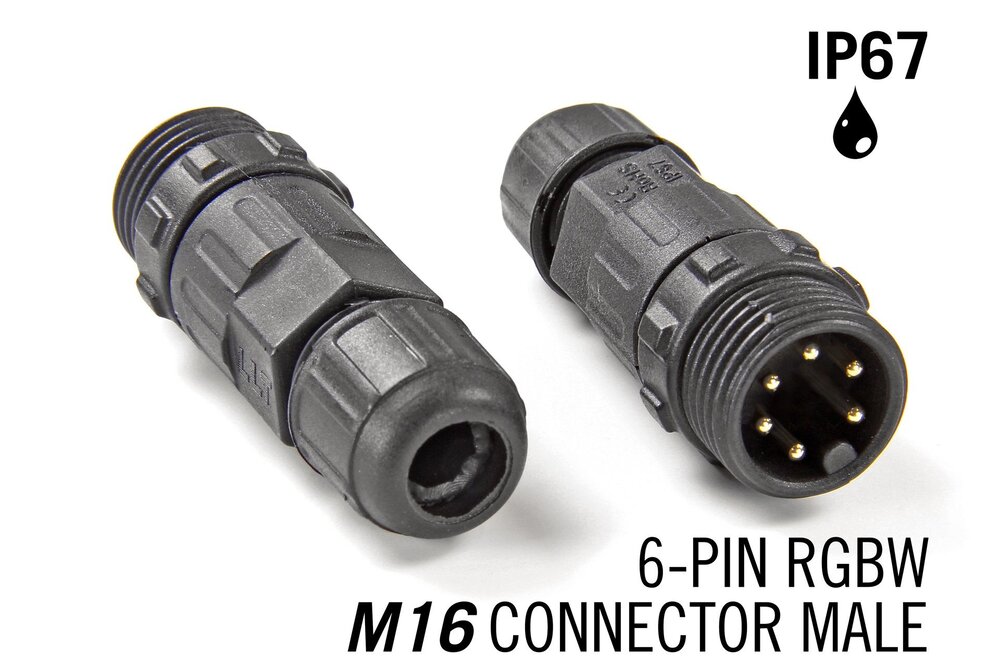 M16 sechspoliger IP67 wasserdichter Stecker