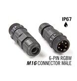 M16 sechspoliger IP67 wasserdichter Stecker